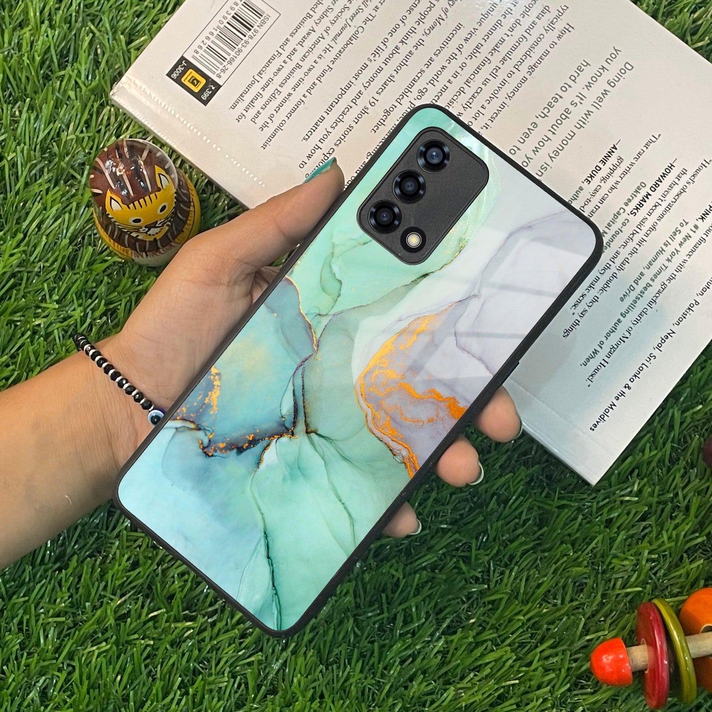 Marble Glass Finish Phone Case And Cover For Oppo