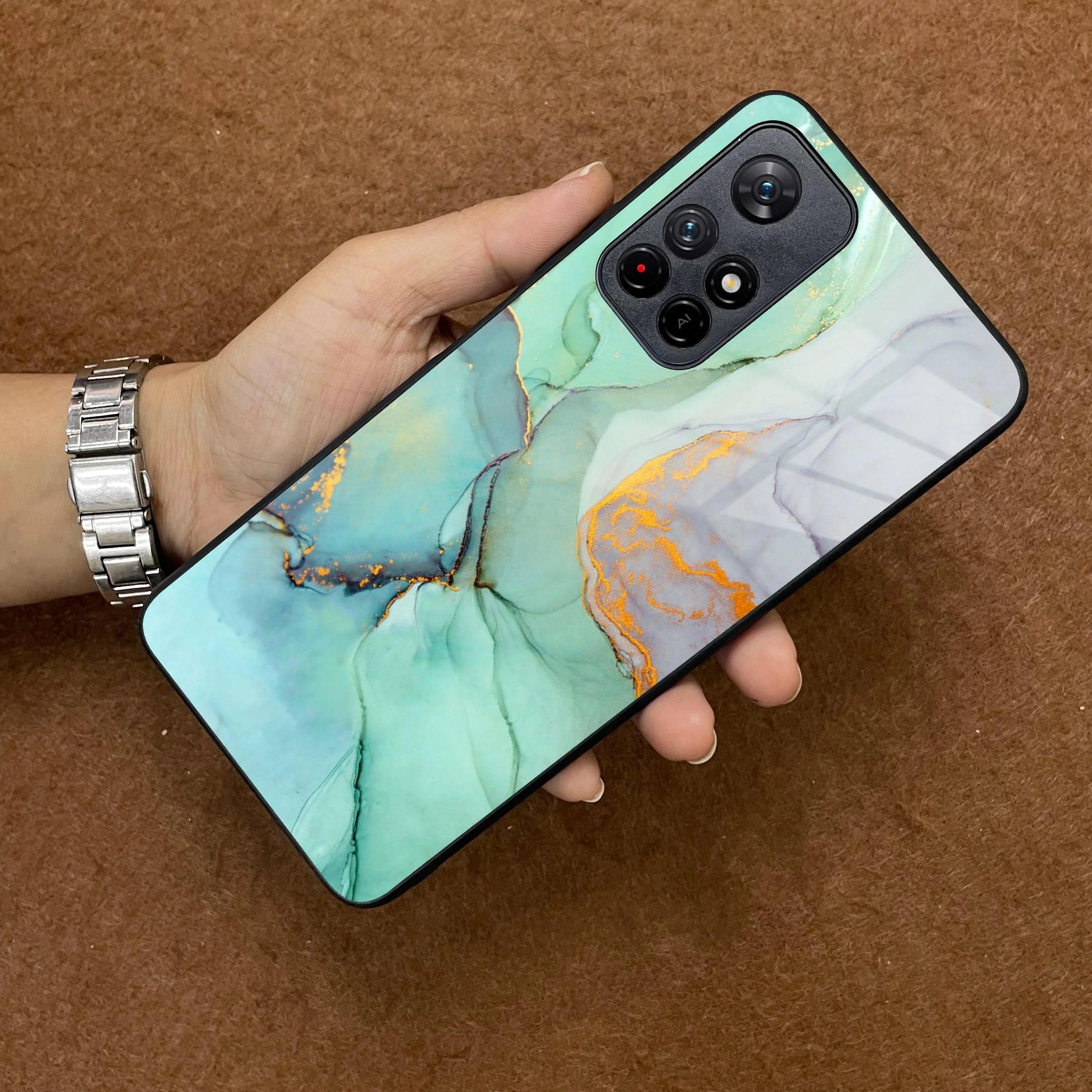 Marble Glass Finish Phone Case And Cover For Poco - ShopOnCliQ