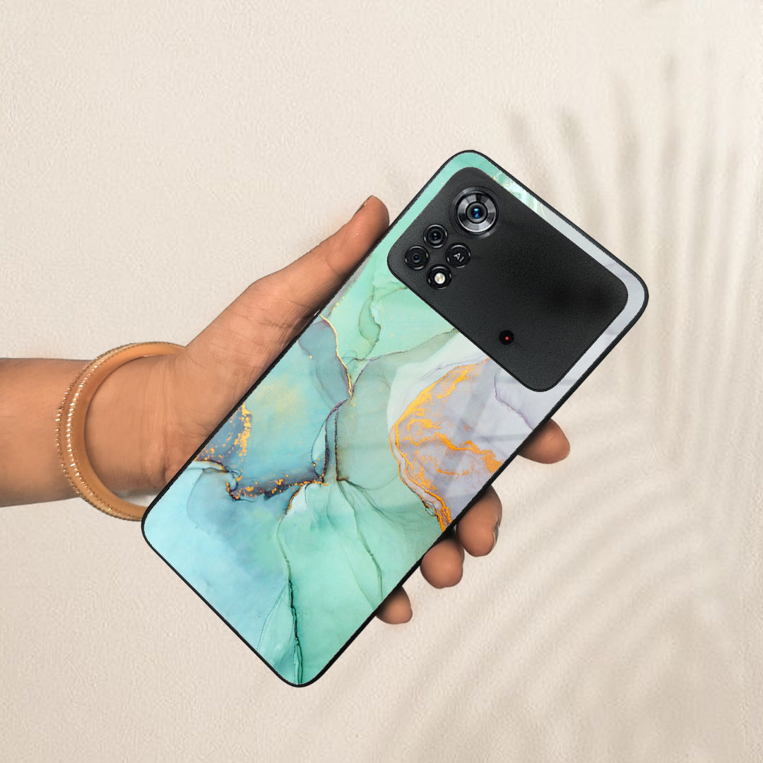 Marble Glass Finish Phone Case And Cover For Poco ShopOnCliQ