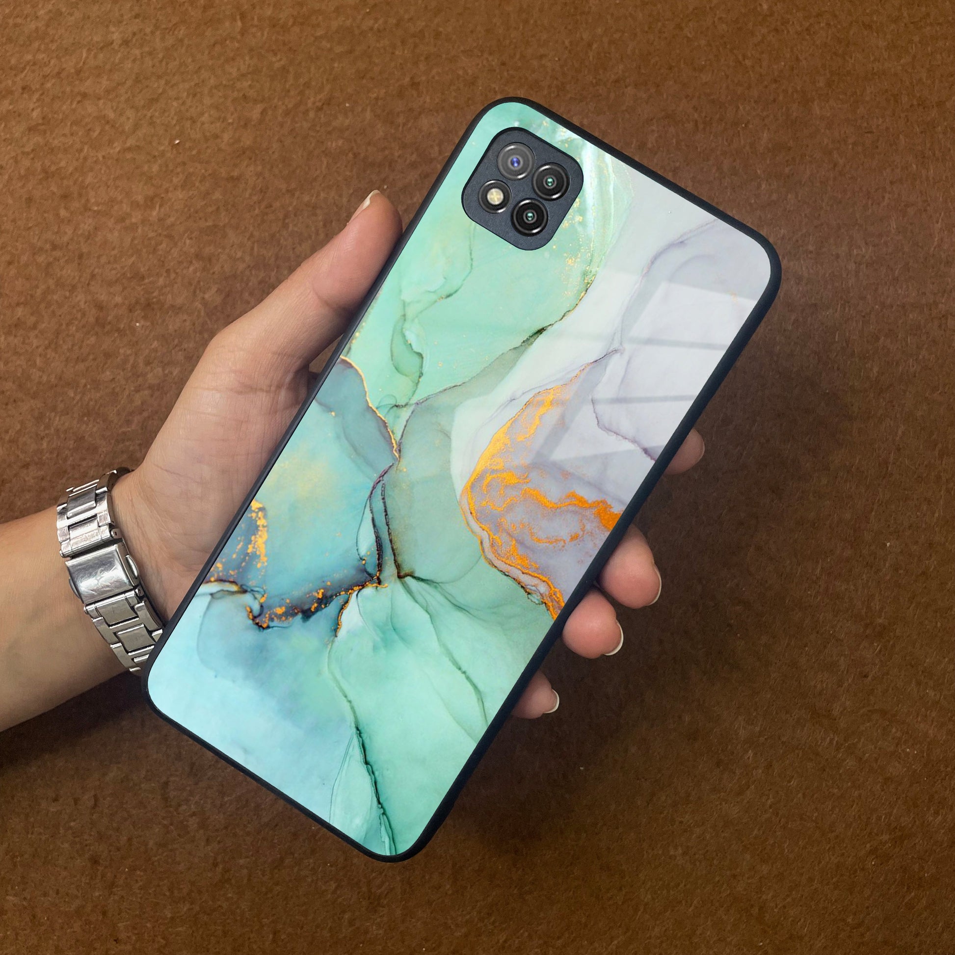 Marble Glass Finish Phone Case And Cover For Poco ShopOnCliQ