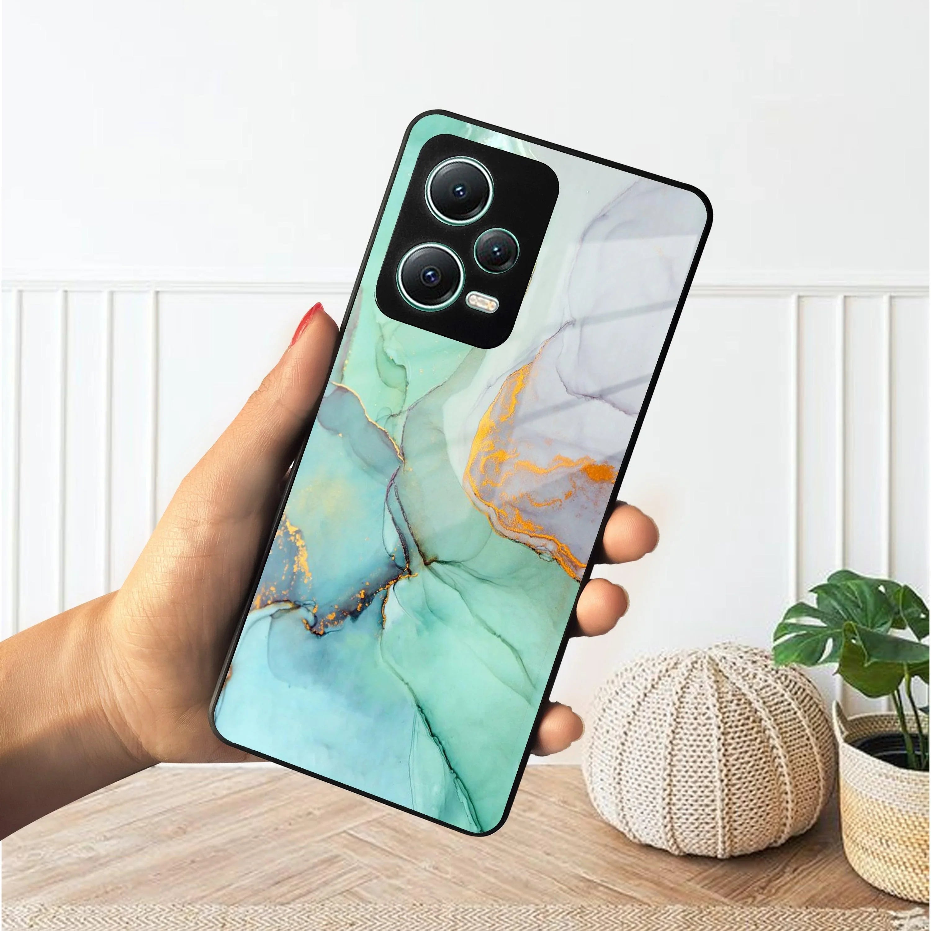 Marble Glass Finish Phone Case And Cover For Poco - ShopOnCliQ