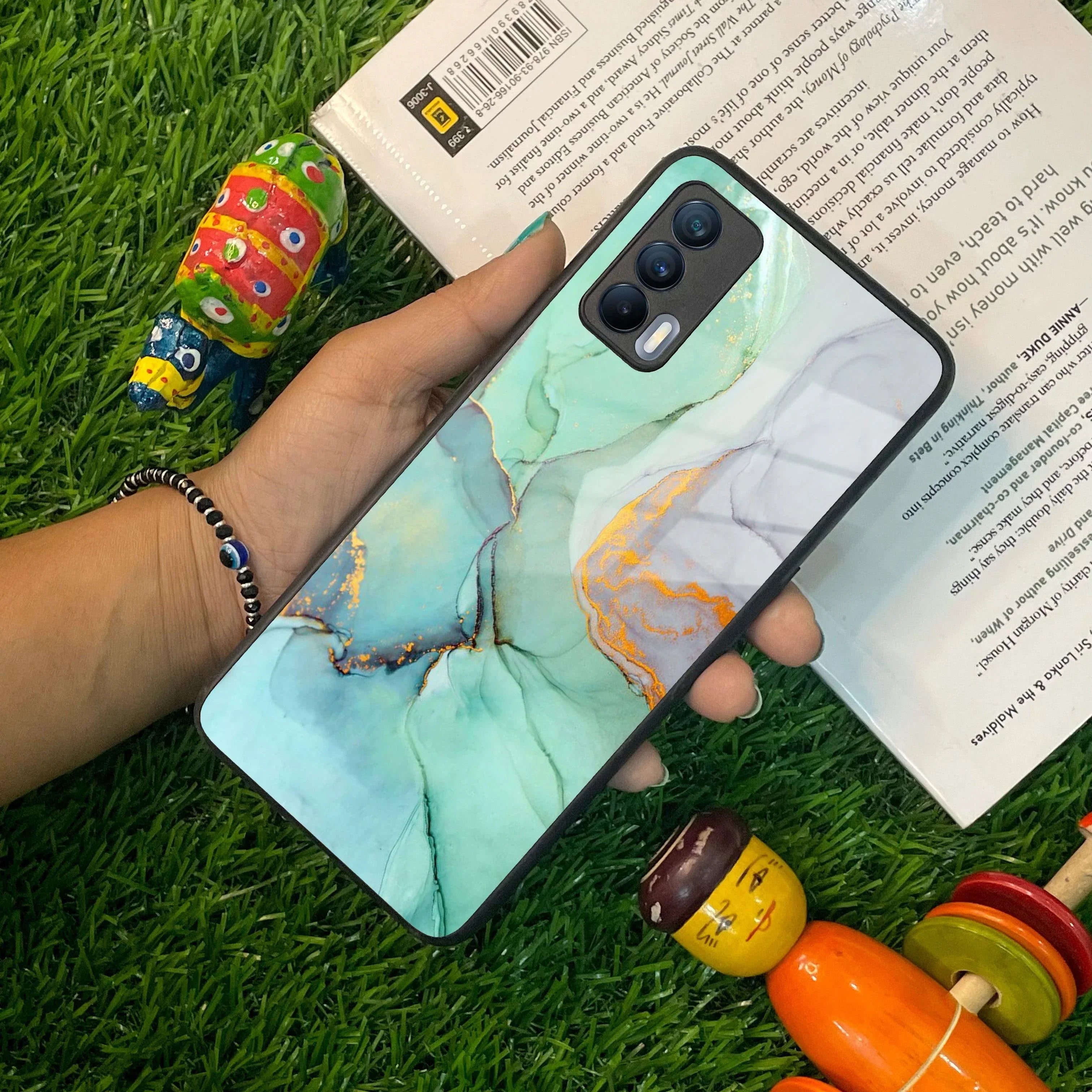 Marble Glass Finish Phone Case And Cover For Realme/Narzo - ShopOnCliQ