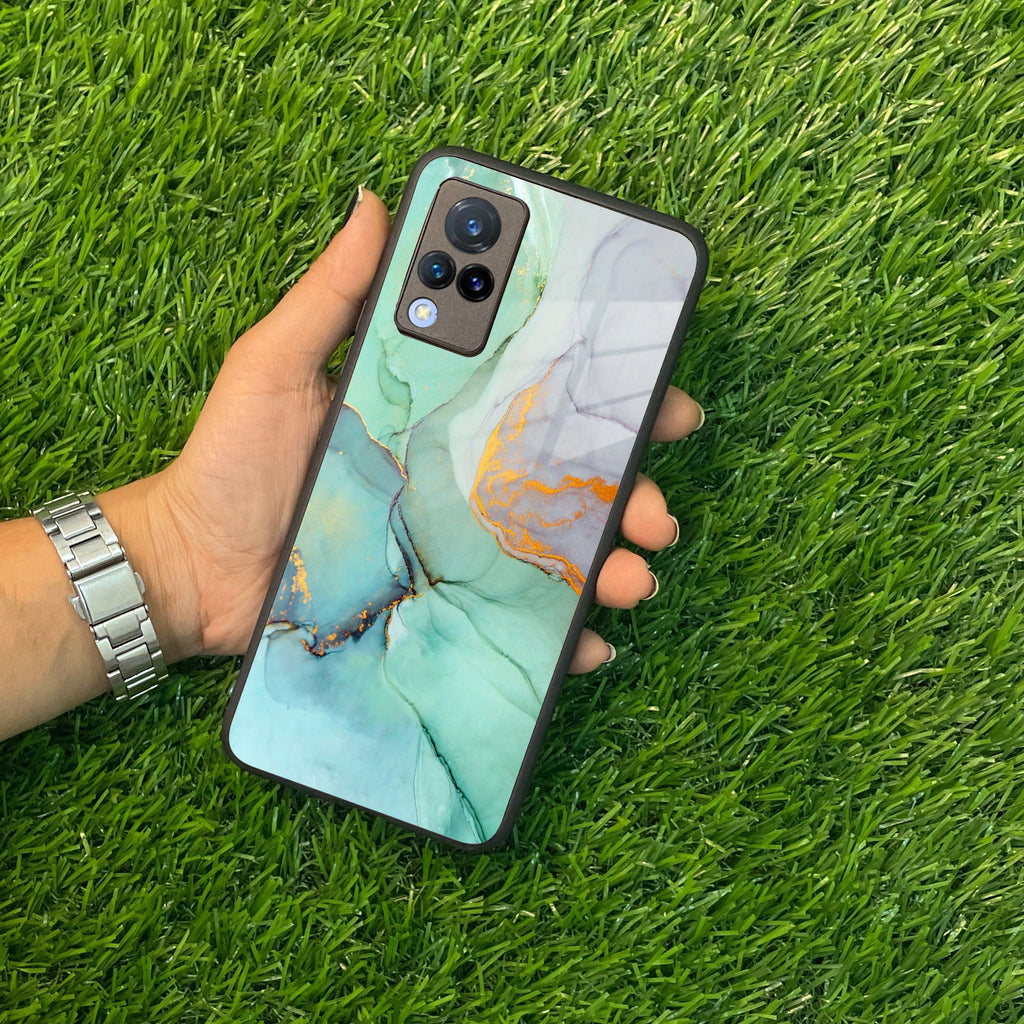 Marble Glass Finish Phone Case And Cover For Vivo - ShopOnCliQ