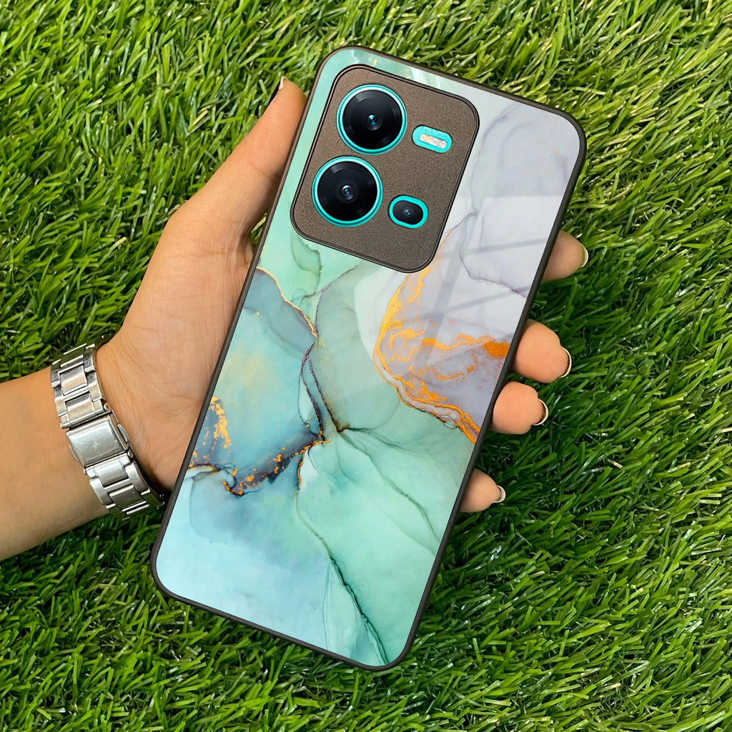 Marble Glass Finish Phone Case And Cover For Vivo - ShopOnCliQ