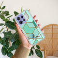 Marble Green Customize Anti Yellow Case For Motorola Edge 50 Pro