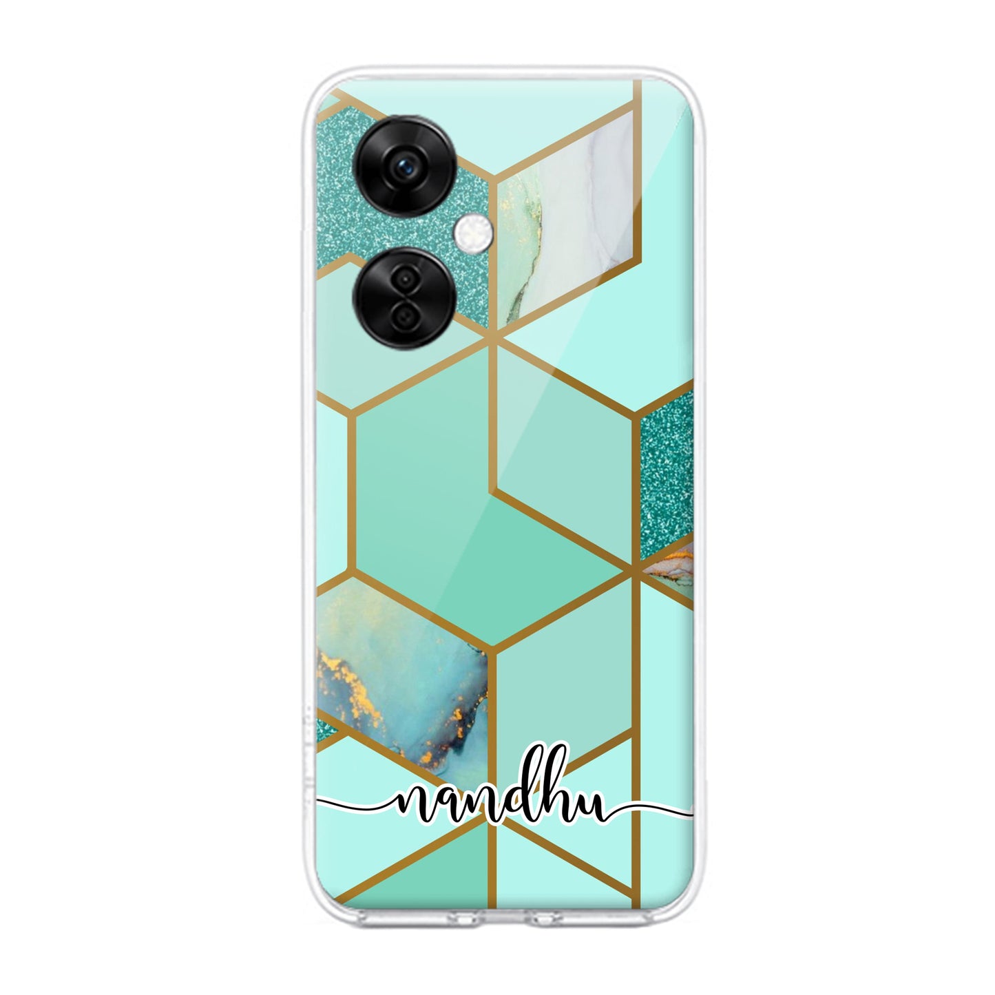 Marble Green Customize Transparent Silicon Case For OnePlus ShopOnCliQ