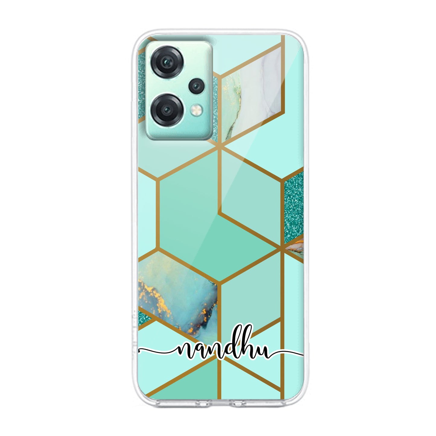 Marble Green Customize Transparent Silicon Case For OnePlus ShopOnCliQ