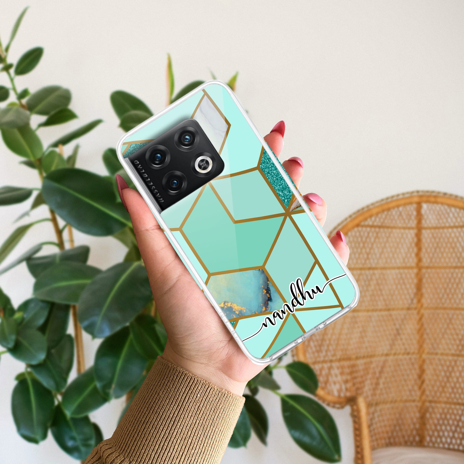 Marble Green Customize Transparent Silicon Case For OnePlus ShopOnCliQ