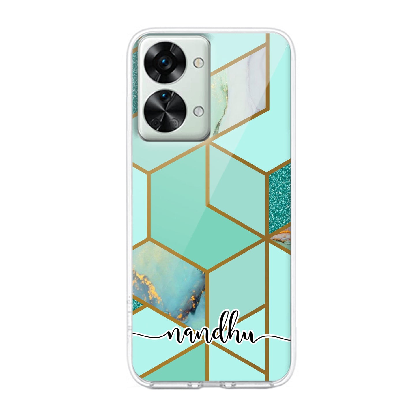 Marble Green Customize Transparent Silicon Case For OnePlus ShopOnCliQ