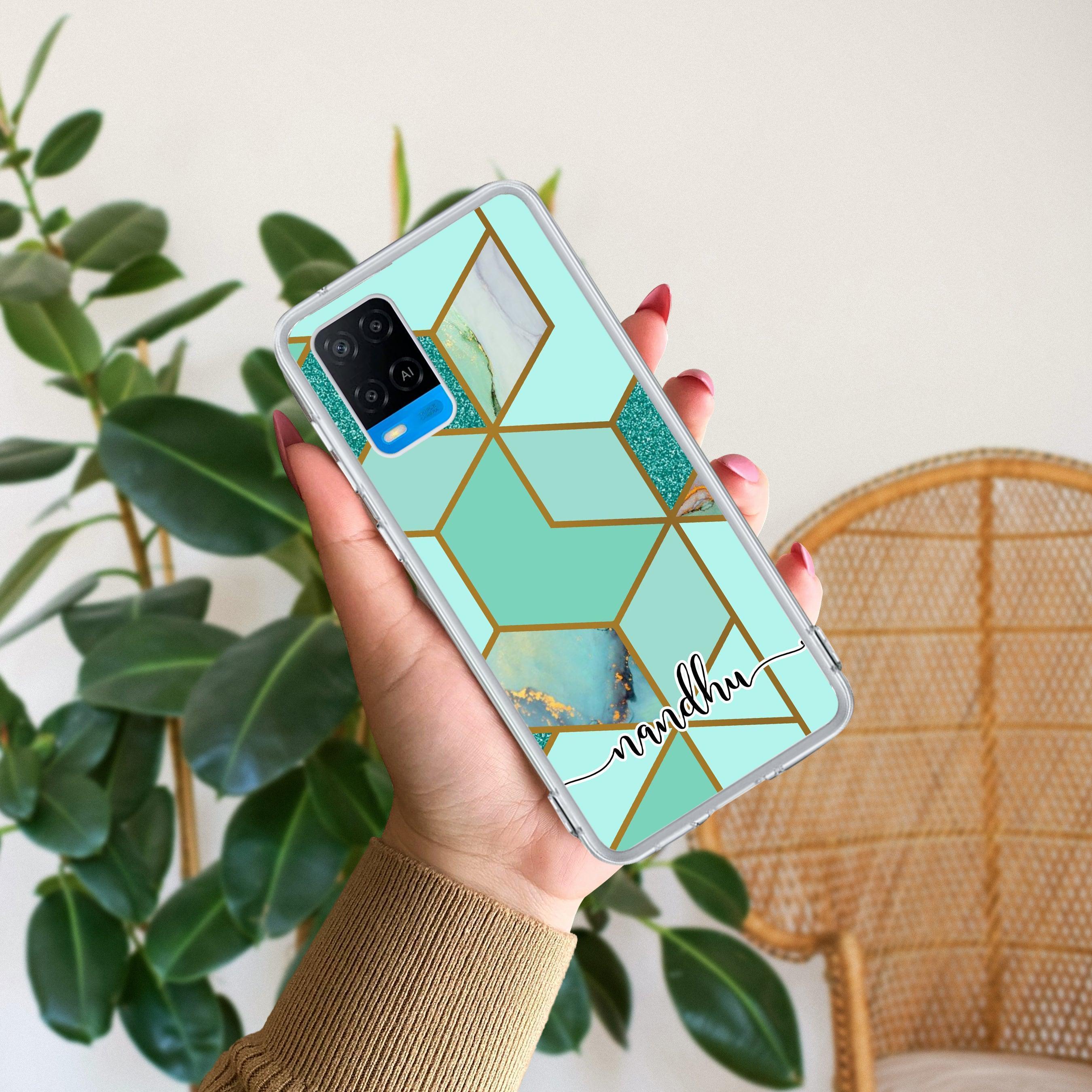 Marble Green Customize Anti Yellow Case For Oppo A54