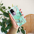 Marble Green Customize Transparent Silicon Case For Oppo Reno 7 Pro 5G