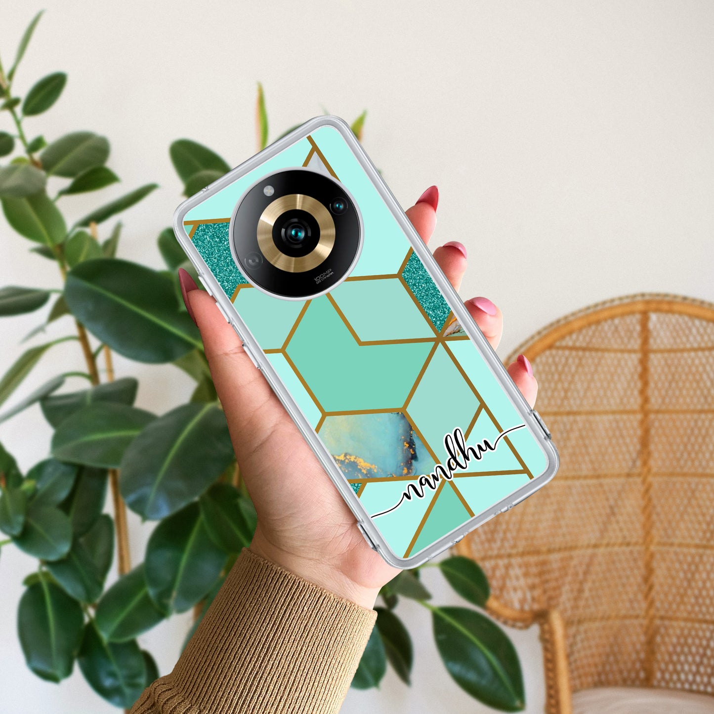 Marble Green Customize Transparent Silicon Case For Realme/Narzo - ShopOnCliQ