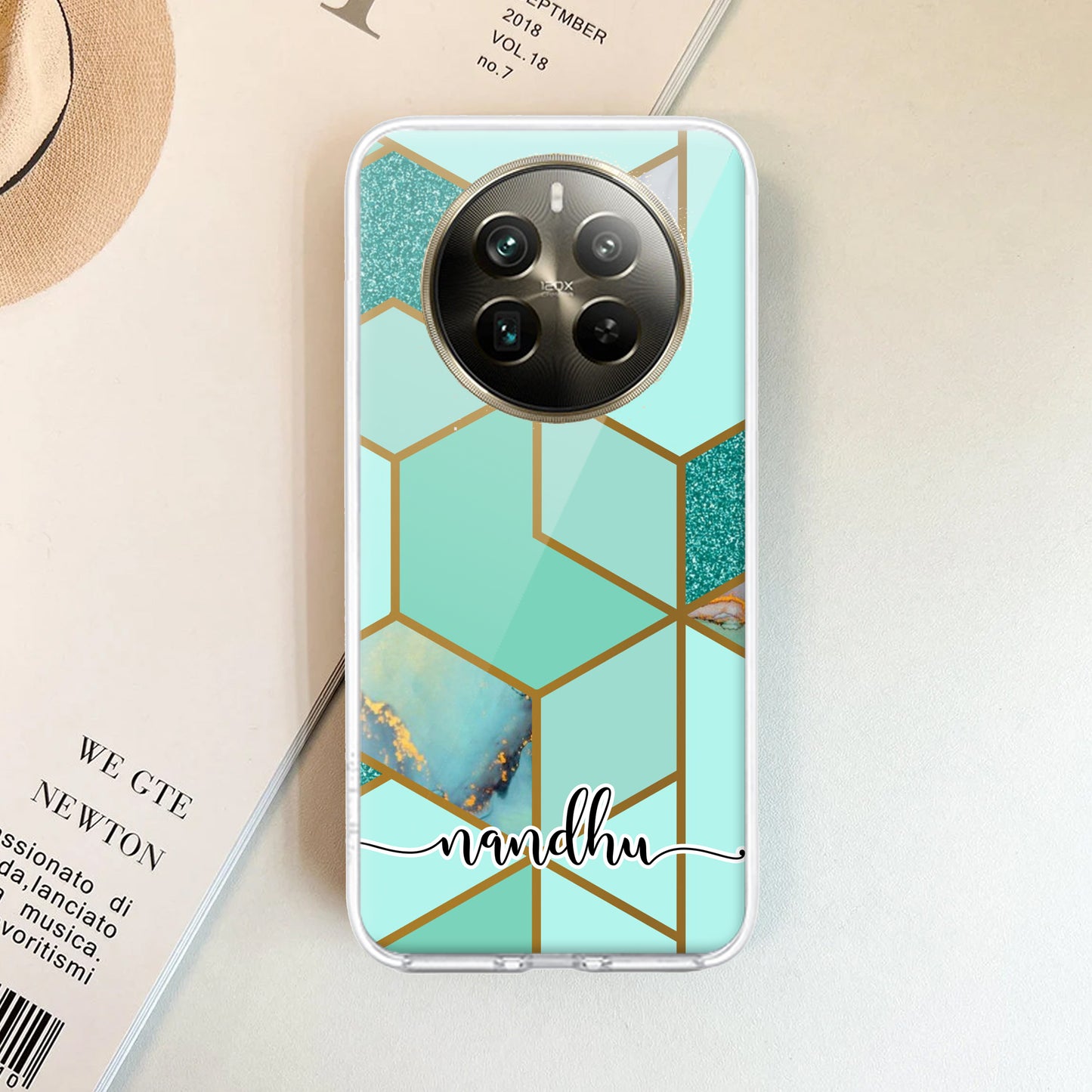 Marble Green Customize Transparent Silicon Case For Realme/Narzo ShopOnCliQ