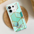 Marble Green Customize Transparent Silicon Case For Redmi Note 14 Pro 5G