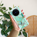 Marble Green Customize Transparent Silicon Case For Vivo X100 5G