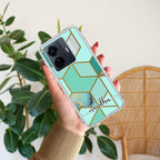 Marble Green Customize Transparent Silicon Case For Vivo Y300 5G