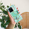Marble Green Customize Transparent Silicon Case For Vivo Y35