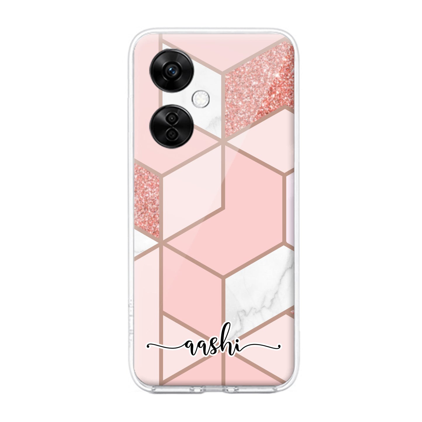 Marble Pink Customize Transparent Silicon Case For OnePlus - ShopOnCliQ