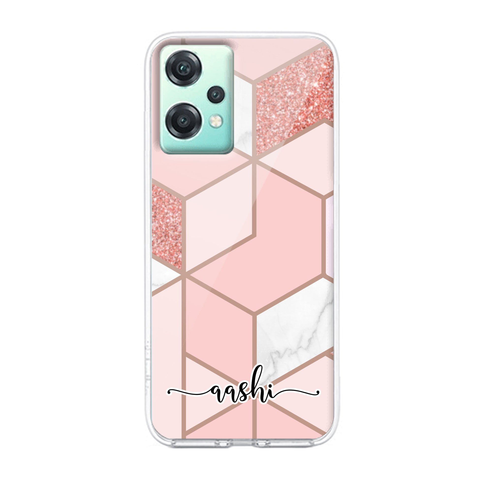 Marble Pink Customize Transparent Silicon Case For OnePlus - ShopOnCliQ