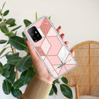 Marble Pink Customize Anti Yellow Case For Oppo F19 Pro Plus