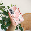 Marble Pink Customize Anti Yellow Case For Oppo Reno 11 5G