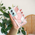 Marble Pink Customize Anti Yellow Case For Oppo A79 5G