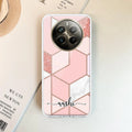 Marble Pink Customize Transparent Silicon Case For Realme 11 Pro+ 5G