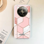 Marble Pink Customize Transparent Silicon Case For Realme 11 Pro+ 5G