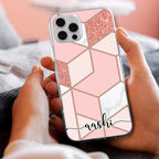 Marble Pink Customize Anti Yelllow Case For Realme P2 Pro 5G
