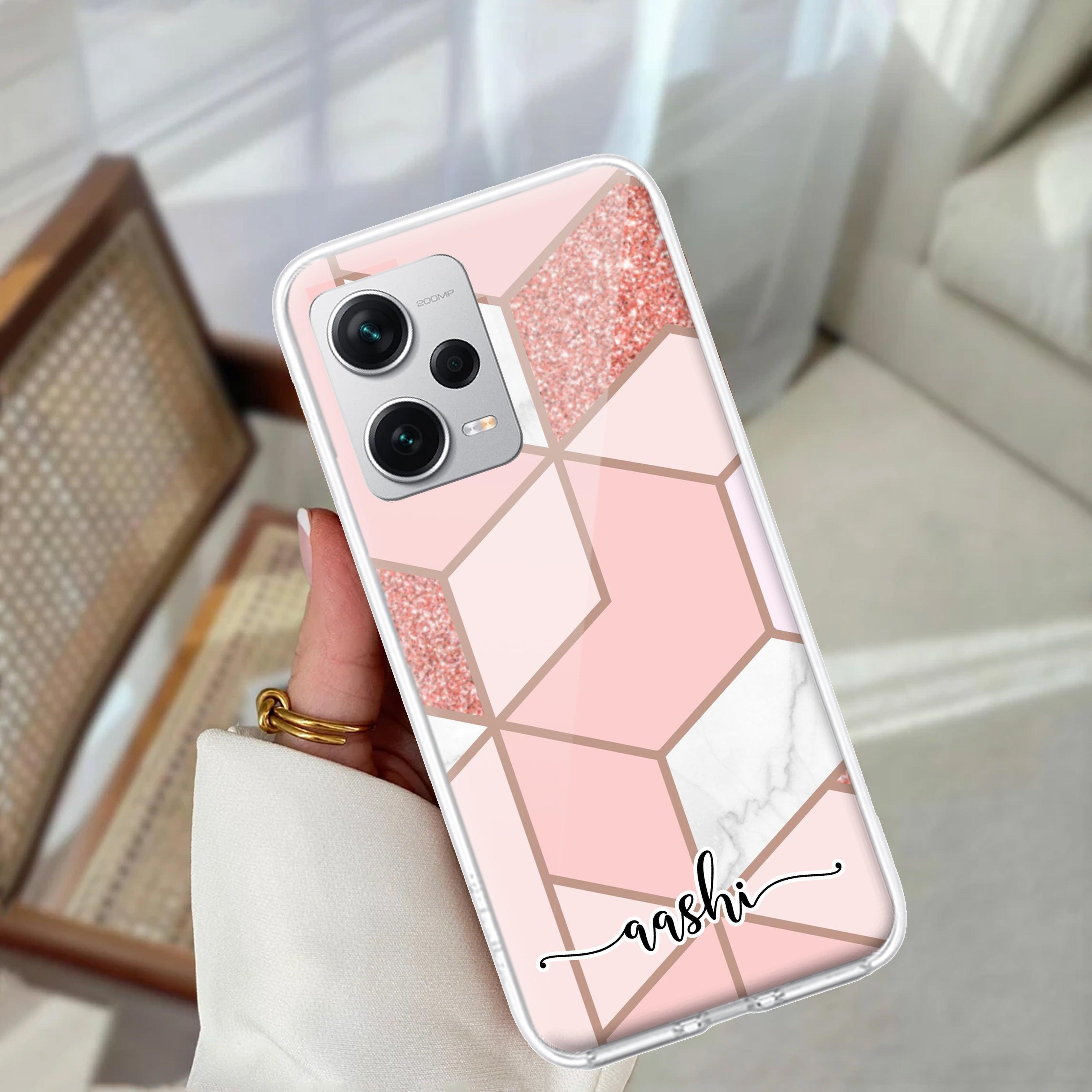 Marble Pink Customize Transparent Silicon Case For Redmi/Xiaomi - ShopOnCliQ