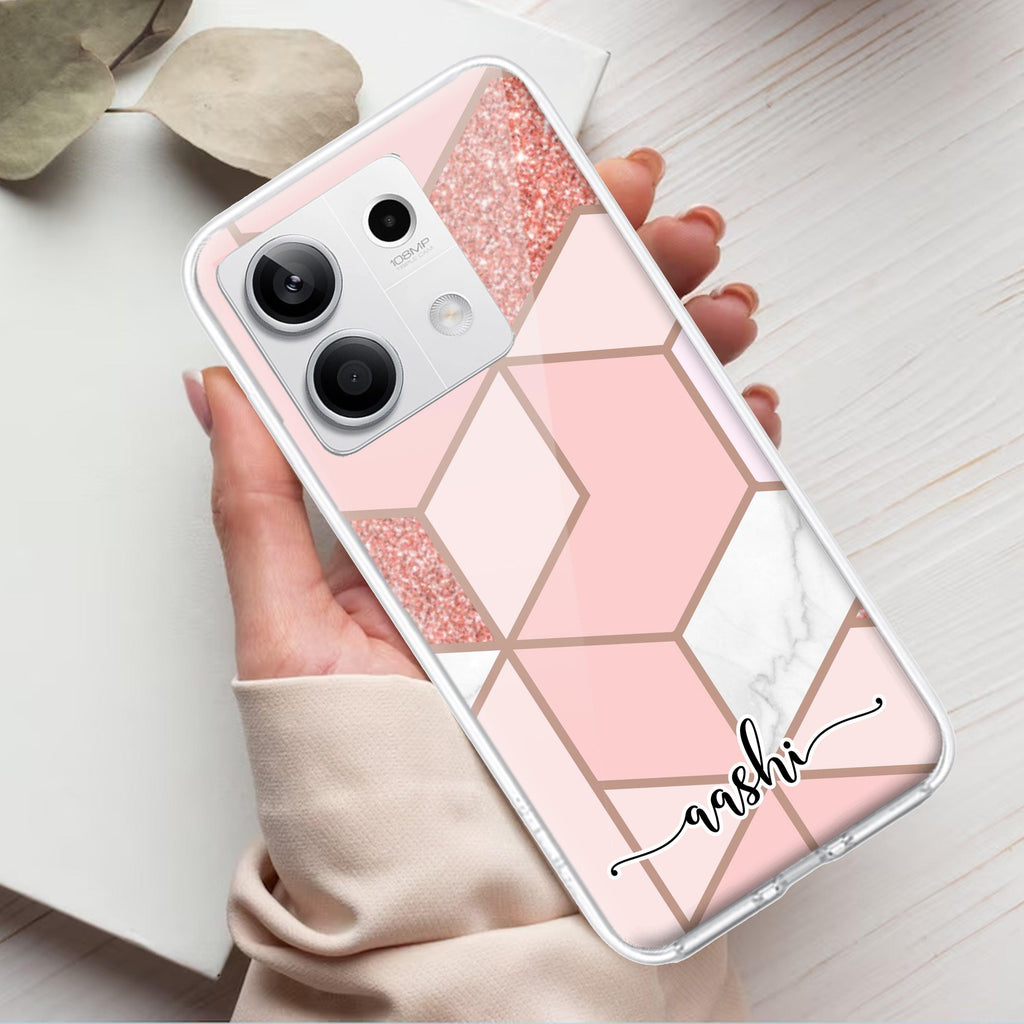 Marble Pink Customize Transparent Silicon Case For Redmi/Xiaomi - ShopOnCliQ