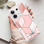 Marble Pink Customize Transparent Silicon Case For Redmi/Xiaomi - ShopOnCliQ