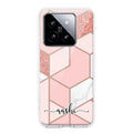 Marble Pink Customize Transparent Silicon Case For Xiaomi 14 5G