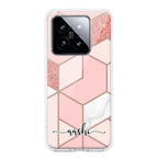 Marble Pink Customize Transparent Silicon Case For Redmi Note 13 Pro 5G