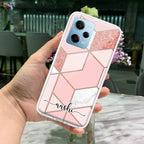Marble Pink Customize Transparent Silicon Case For Redmi Note 10 / 10S