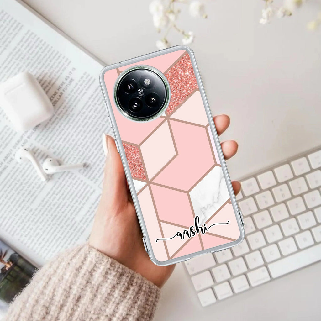 Marble Pink Customize Transparent Silicon Case For Redmi Note 11 Pro / Redmi Note 11 Pro Plus 5G