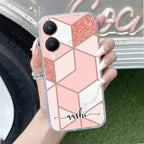 Marble Pink Customize Transparent Silicon Case For Vivo X200 Pro 5G