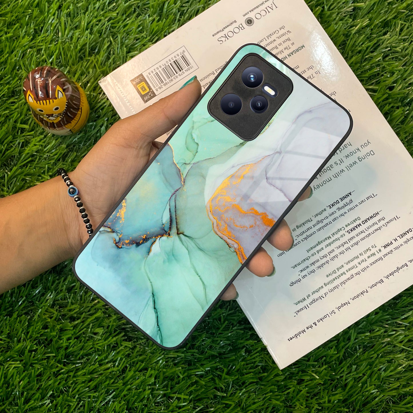 Marble Glass Finish Phone Case And Cover For Realme/Narzo