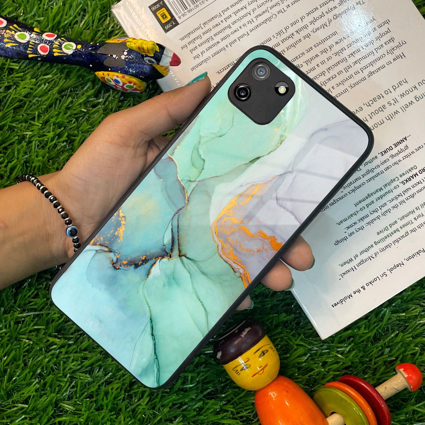 Marble Glass Finish Phone Case And Cover For Realme/Narzo