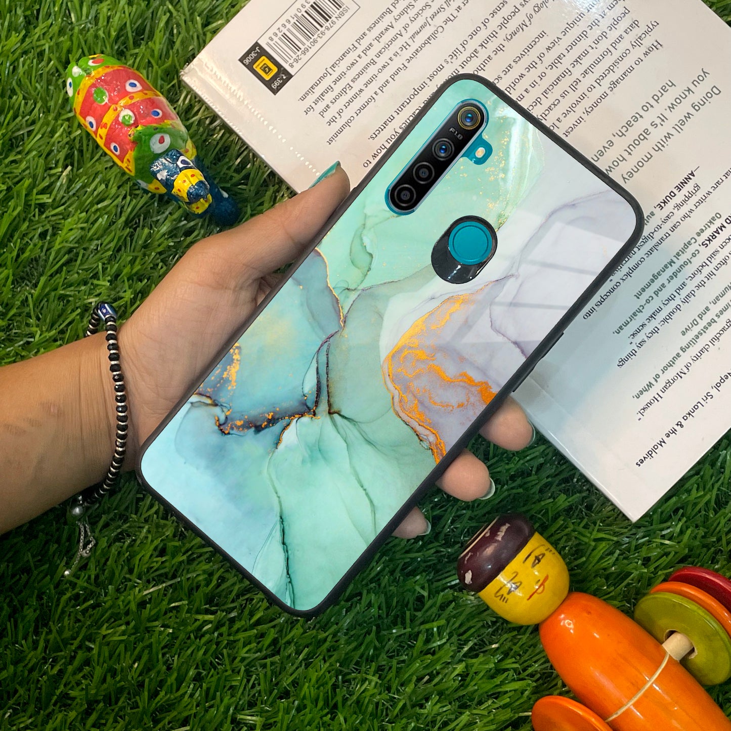 Marble Glass Finish Phone Case And Cover For Realme/Narzo