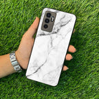 White Marble Patter Glass Case Cover For Vivo - ShopOnCliQ