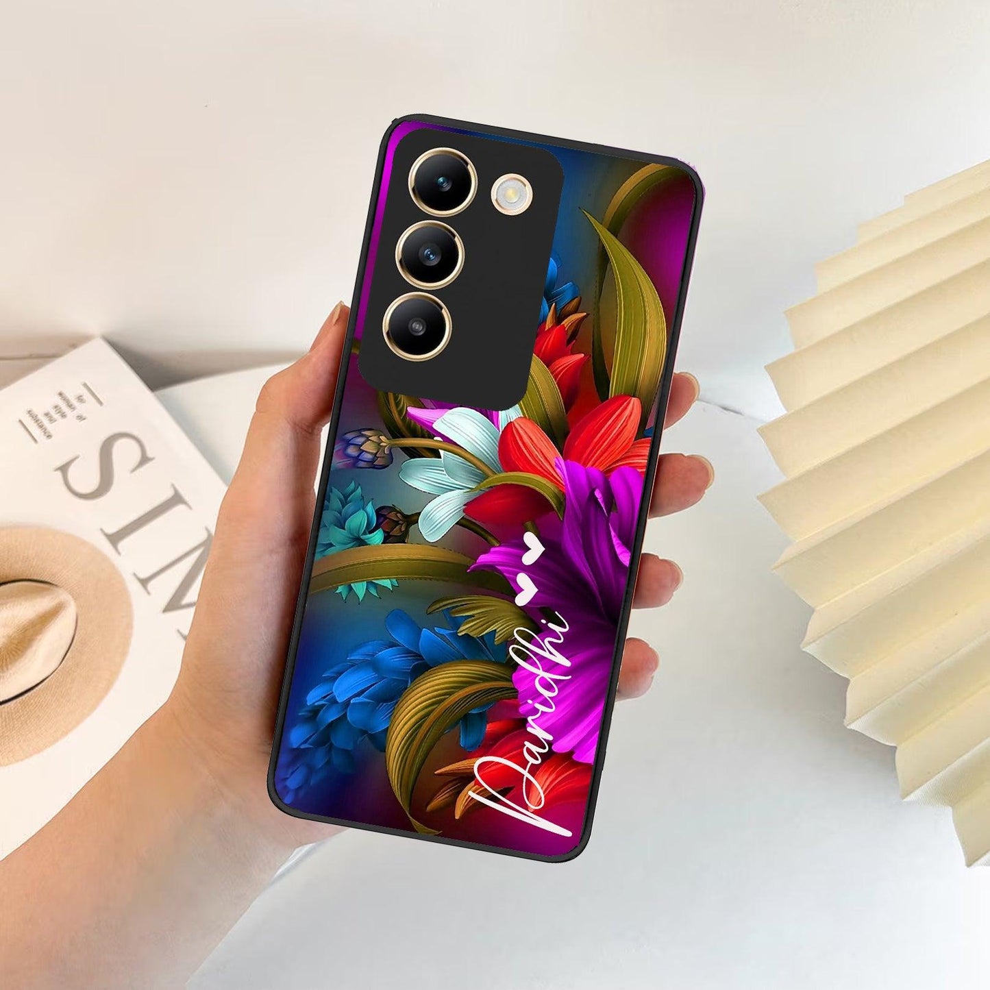 Margenta  Glossy Metal Case Cover For Vivo