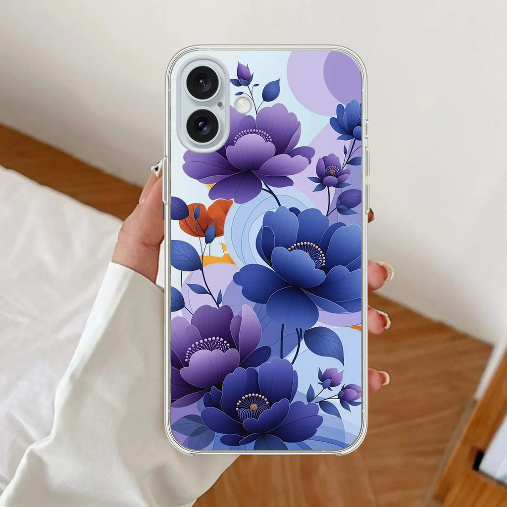 Midnight Bloom Transparent Silicon Case For iQOO Z7 Pro 5G