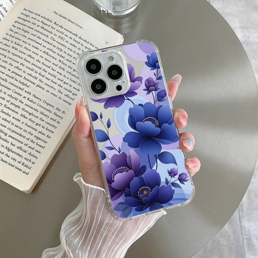 Midnight Bloom Transparent Silicon Case For Google Pixel 10 Pro XL