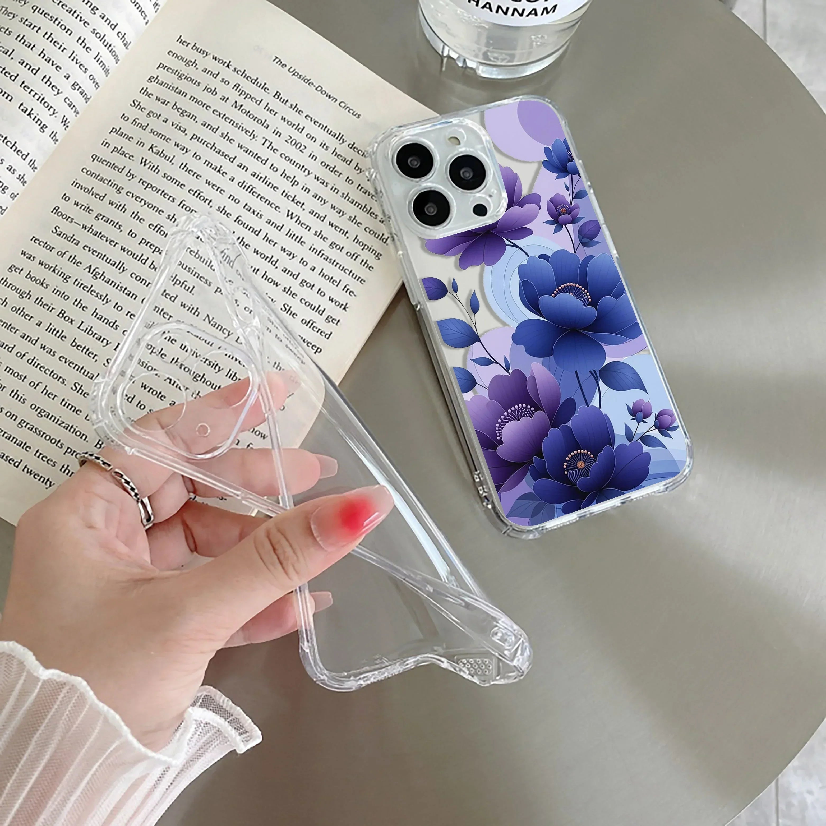 Midnight Bloom Transparent Silicon Case For iQOO Neo 7 Pro 5G