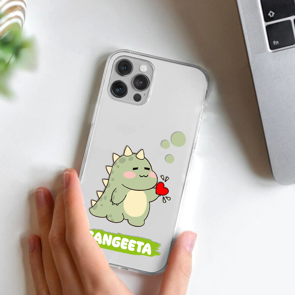 Mini Dino Customize Transparent Silicon Case For Motorola Edge 50 Fusion 5G