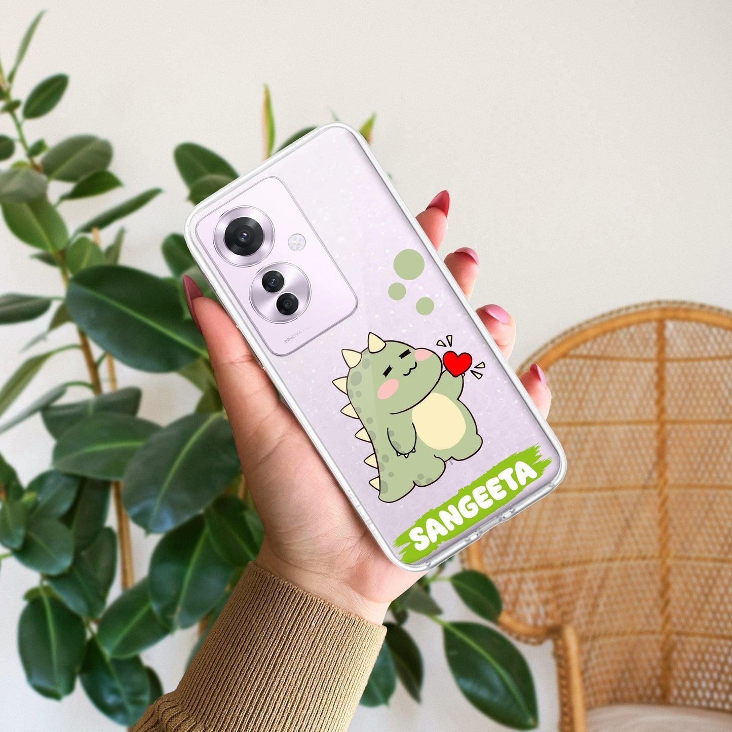 Mini Dino Customize Transparent Silicon Case For Oppo