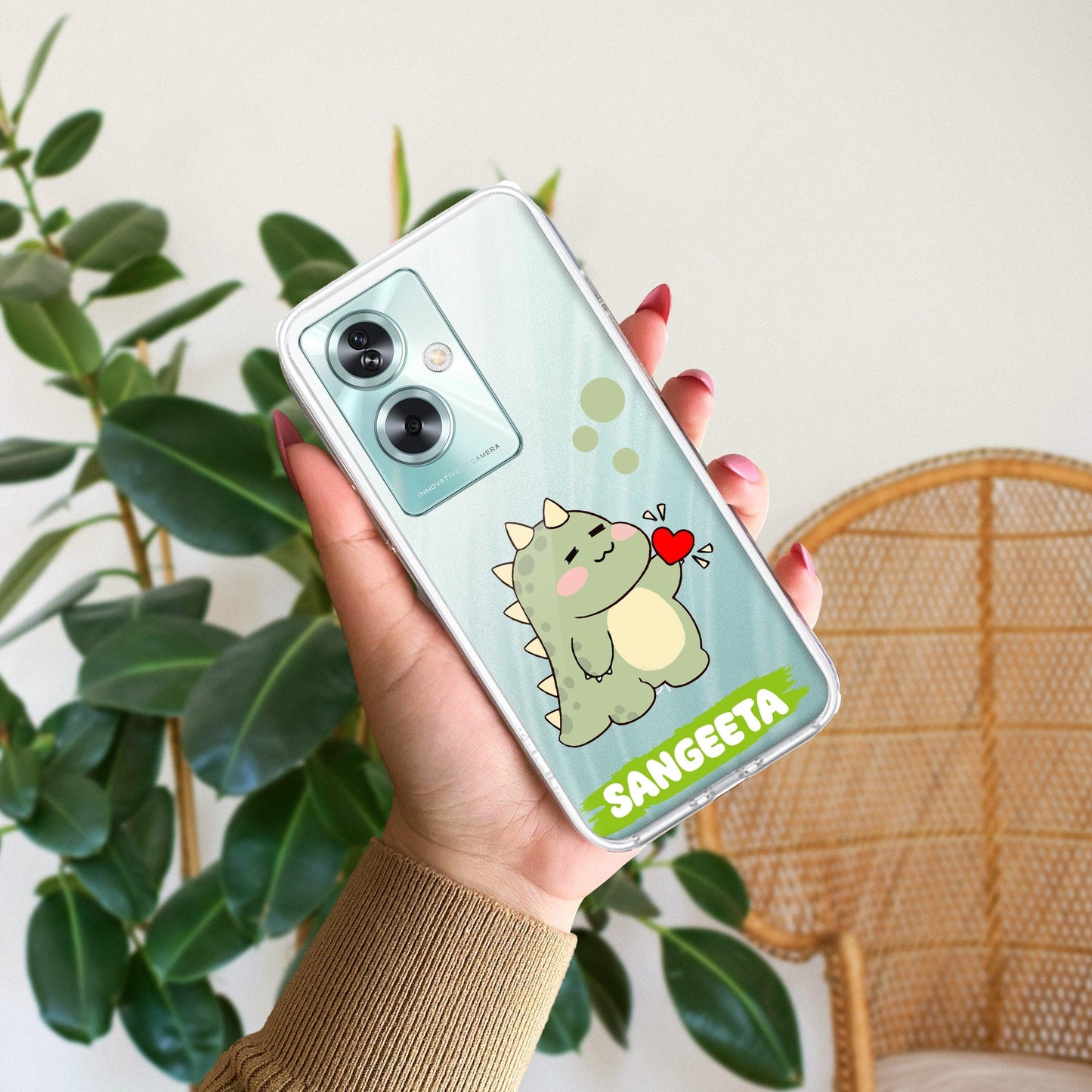 Mini Dino Customize Transparent Silicon Case For Oppo