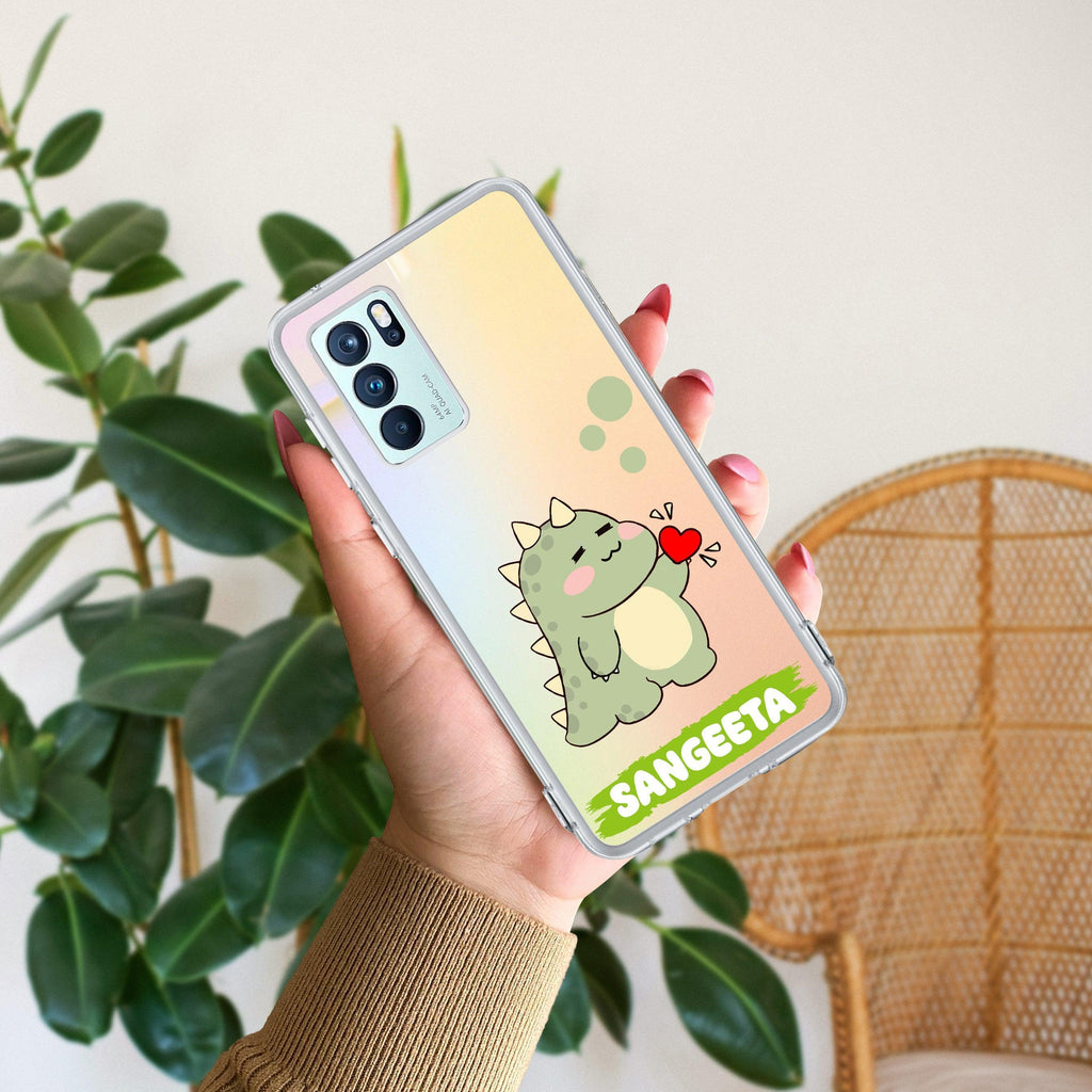Mini Dino Customize Anti Yellow Case For Oppo Reno 6 Pro 5G