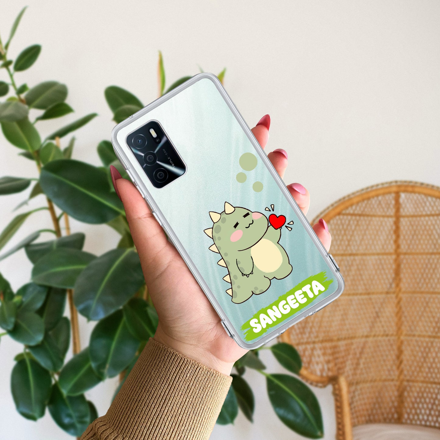 Mini Dino Customize Transparent Silicon Case For Oppo ShopOnCliQ